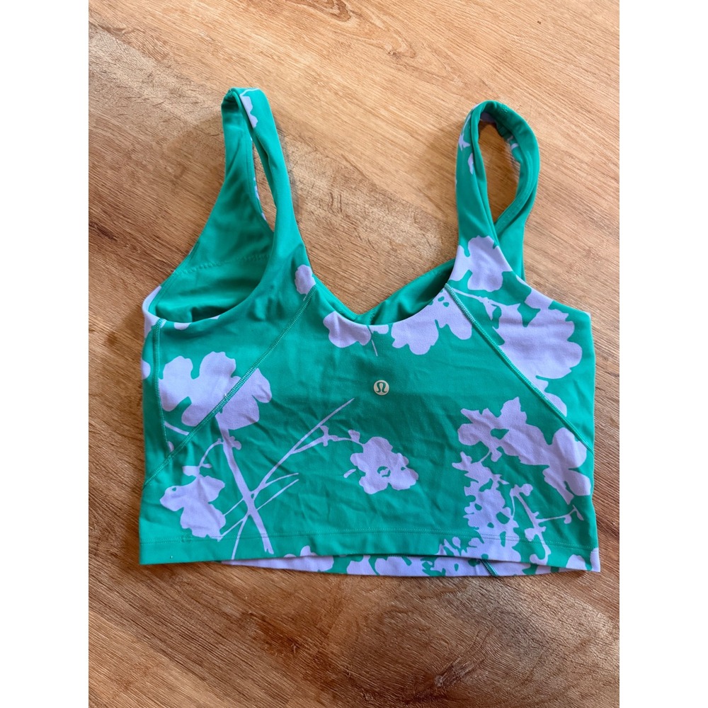 Lululemon Align Bra Blossom Silhouette Max Lilac Smoke Kelly Green - Picture 4 of 4